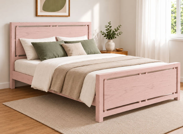 Marham Painted Pink Oak Bed