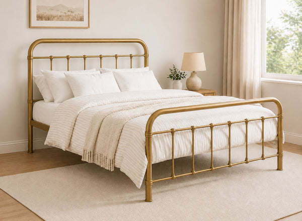 Double Massingham Bed in Gold