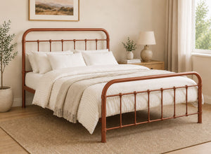 Double Massingham Bed in Pearl Copper