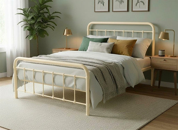 Massingham Bed in Painted Cream Finish