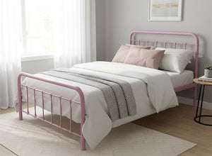 Massingham Bed in Painted Pink Finish