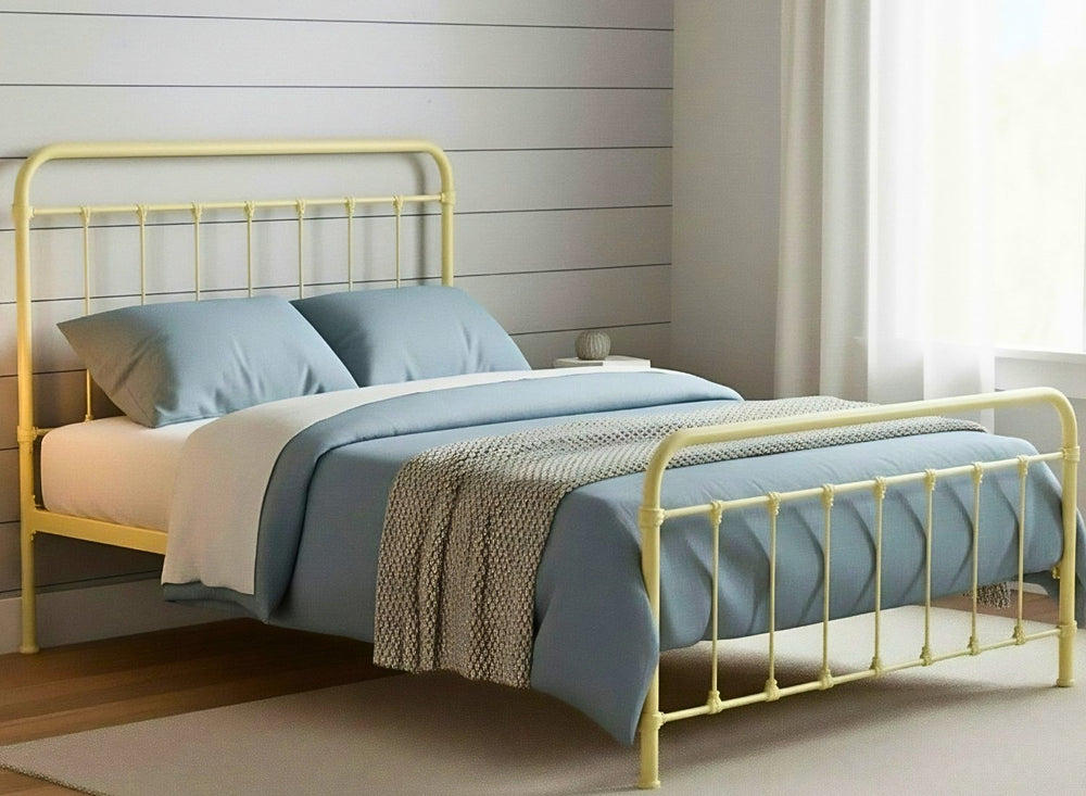 Massingham Pastel Pink Metal Bed