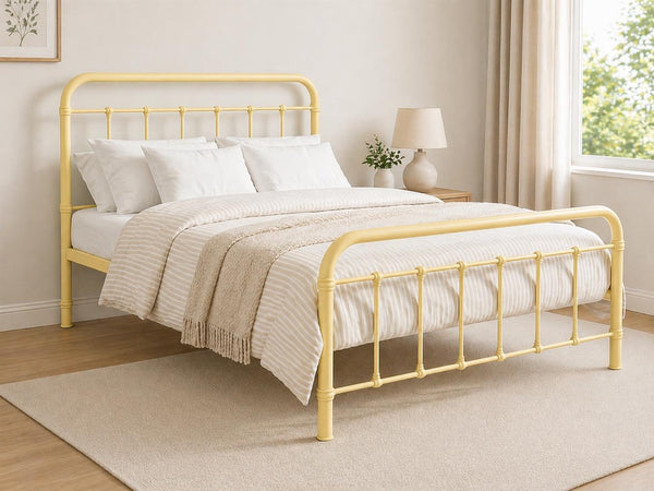 Massingham Bed in Pastel Yellow