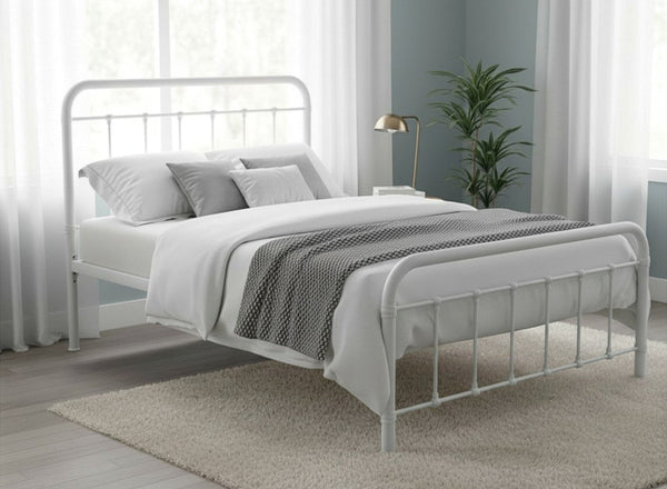 Massingham Bed in Painted White Finish