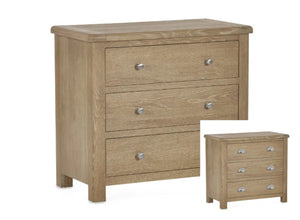 Memphis 3 Drawer Chest white background with handle option