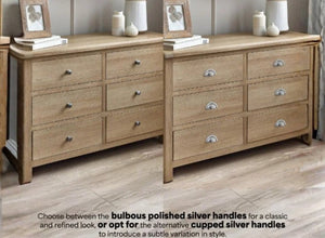 Memphis 6 Drawer Wide Chest with alternative handles