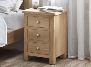 Memphis 3 Drawer Bedside Table 