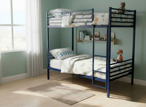 Metal Bunk Bed in Painted Blue Finish