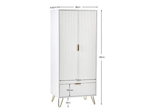 Murano 2 Door Wardrobe - Dimensions