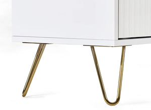 Murano 2 Door Wardrobe in White - Close Ups of Legs