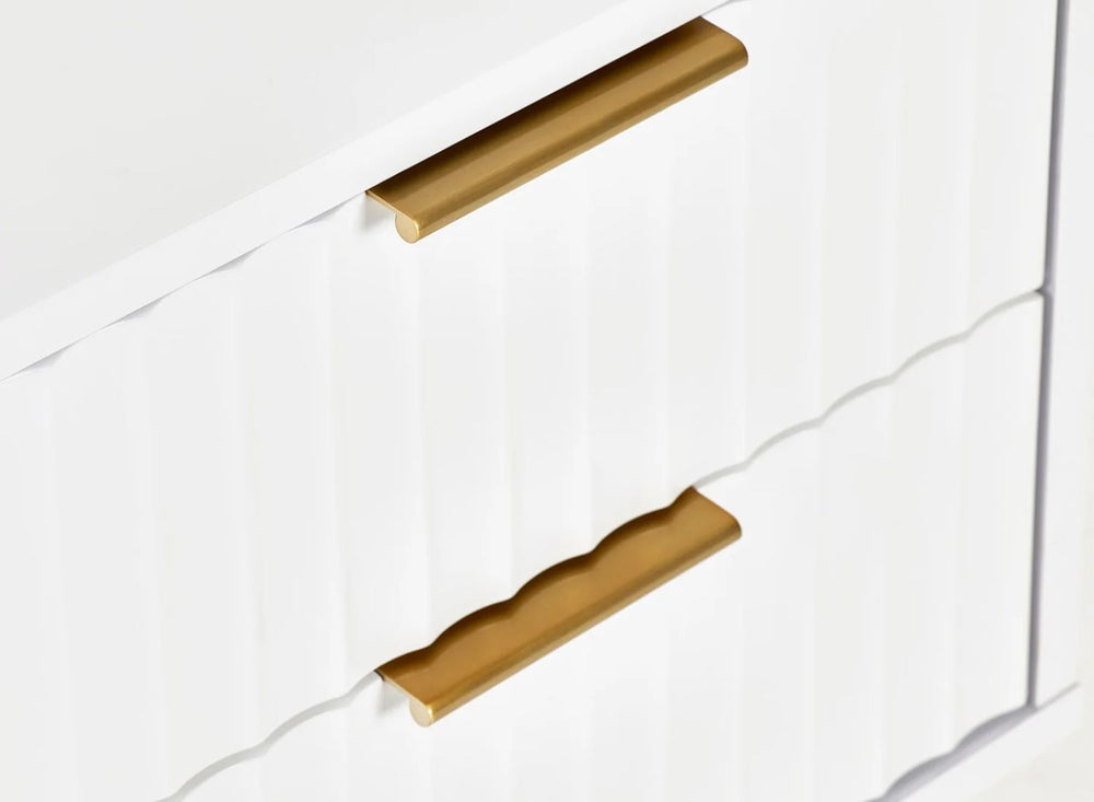 Murano 2 Drawer Bedside in White