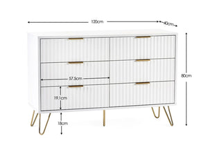 Murano 6 Drawer Chest Dimensions Image