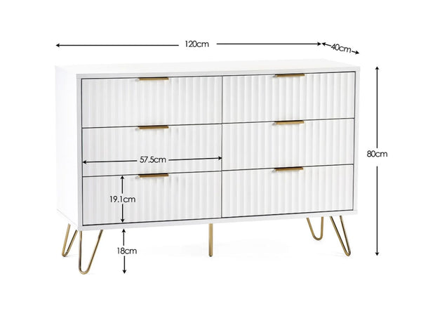 Murano 6 Drawer Chest Dimensions Image