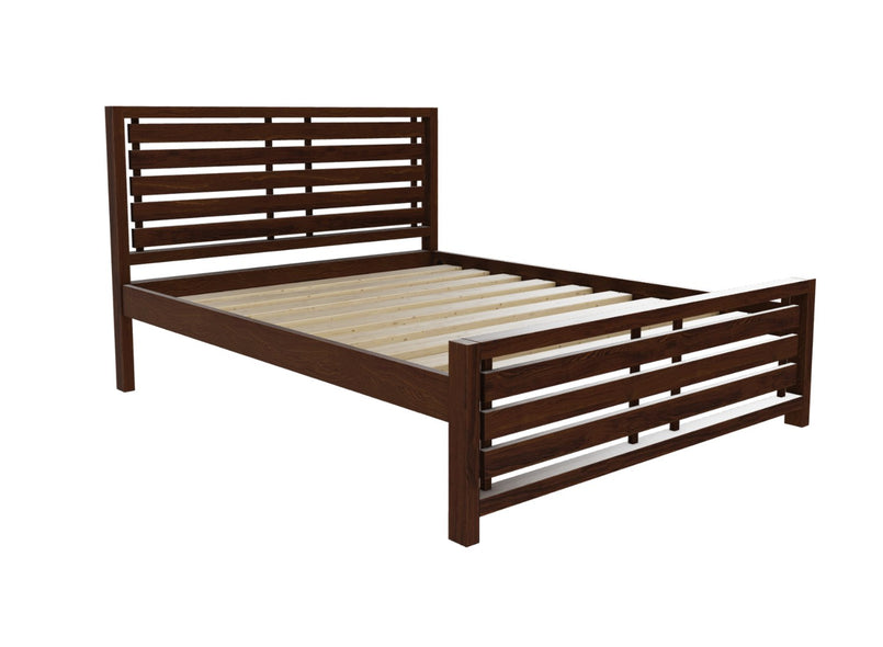 Narford Wooden Bed Finished in Stained Chocolate Brown