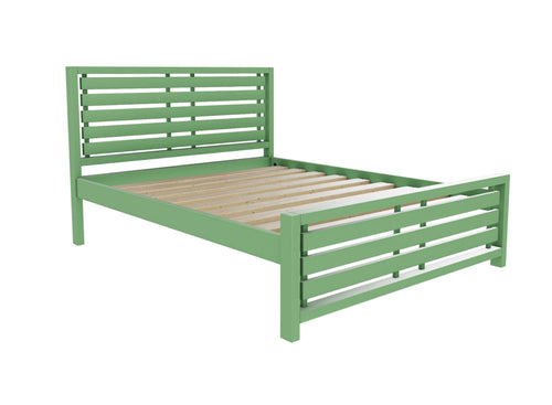 Narford Wooden Bed Finished in Painted Green