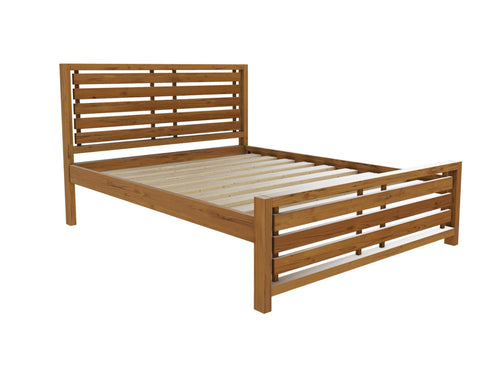 Narford Wooden Bed Finished in Stained Oak