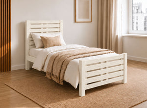 Narford Painted Cream Solid Oak Bed, Single Size