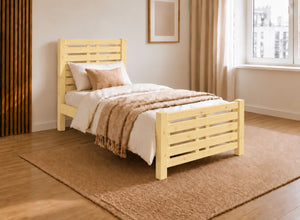 Narford Painted Yellow Solid Oak Bed, Single Size
