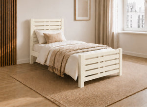 Narford Painted Cream Wooden Bed, Single Size