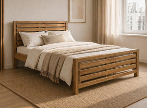 Narford Oak Bed in a Scandi High End Style
