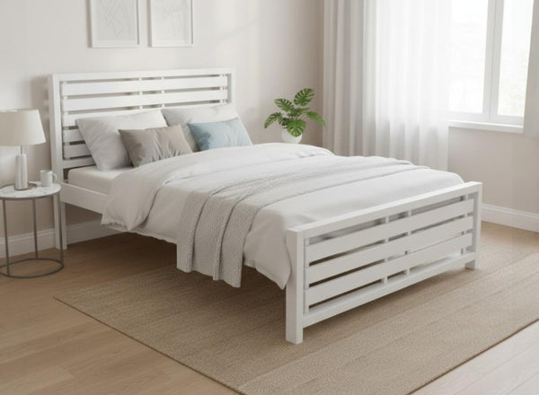 Narford Bed in All White Finish