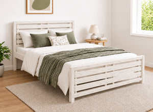 Narford Painted Cream Oak Bed in a Scandi High End Style