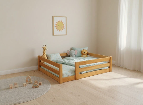 Necton Toddler Floor Bed in Antique Finish
