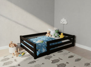 Necton Toddler Floor Bed in Black Ash Finish