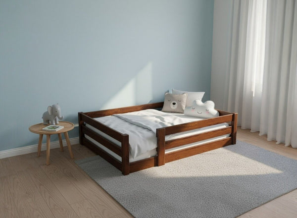 Necton Toddler Floor Bed in Chocolate Finish