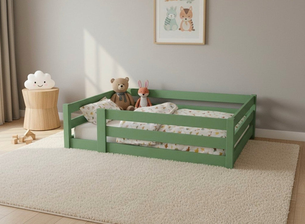 Necton Toddler Floor Bed in Oak Finish