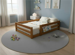 Necton Toddler Floor Bed in Oak Finish