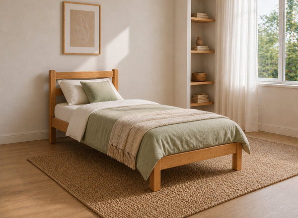 Newport Antique Wooden Bed, Single Size