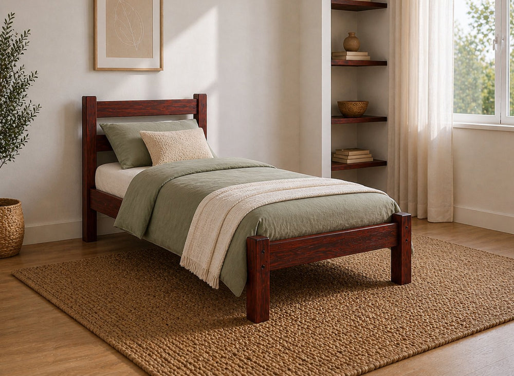 Newport Stained Antique Wooden Bed 