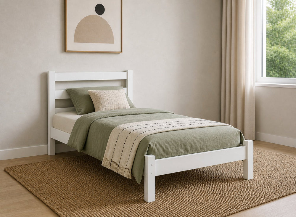 Newport Blue Wooden Bed