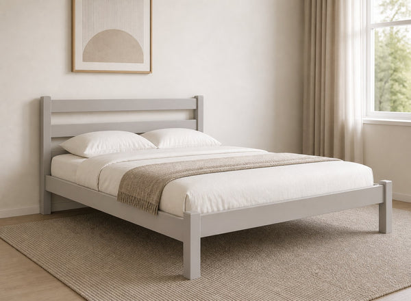 Newport Grey Wooden Bed