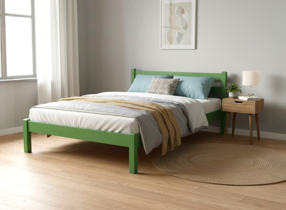 Newport Wooden Bed in Oak Finish