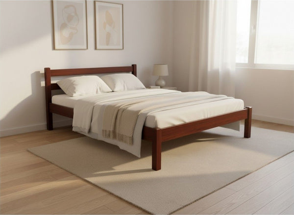 Newport Wooden Bed in Mahogany Finish