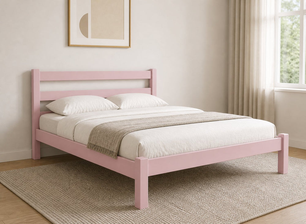Newport Pink Wooden Bed