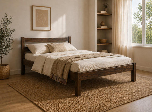 Newport Stained Chocolate Wooden Bed