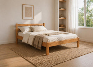 Newport Stained Antique Wooden Bed 