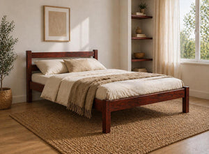 Newport Stained Mahogany Wooden Bed