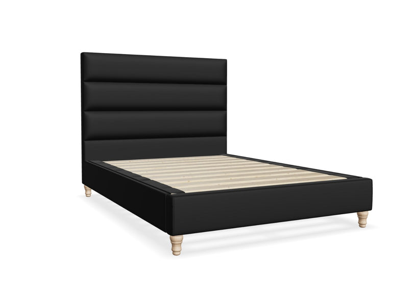 Vancouver Fabric Bed in Night Black