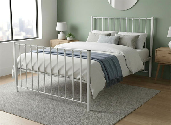 Norfolk Bed in Painted White Finish (High End)