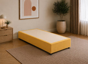 Single Divan Base in Ochre Yellow Flat Weave