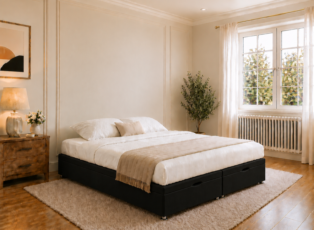 Oversized Ottoman Base in Oyster Velvet