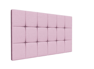 Celosia Strutted Headboard Finished in Pink Fabric 