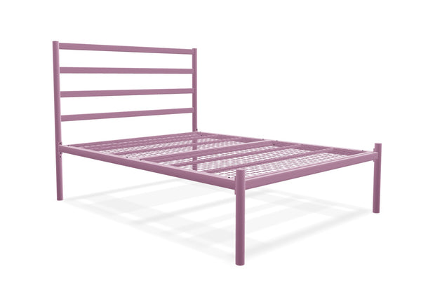 Belmont Low End Metal Bed Frame Finished in Painted Pink