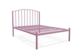 Melody Low End Metal Bed Frame Finished in Painted Pink