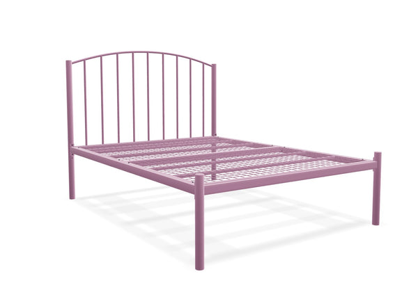 Melody Low End Metal Bed Frame Finished in Painted Pink