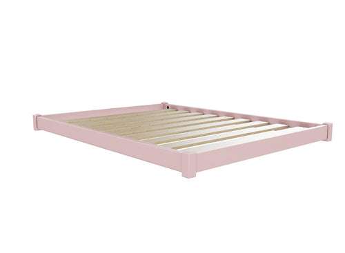 Ludham Wooden Floor Bed Finished in Painted Pink